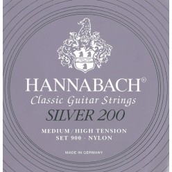 Hannabach 7164956 Struny do gitary klasycznej Seria 900 Medium/High Tension Silver 200